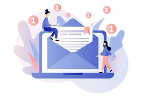 e-mail, o email serviço, o email marketing. moderno plano desenho animado estilo. vetor ilustração