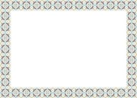 decorativo quadro, Armação com floral padronizar. elegante elemento para Projeto dentro Oriental estilo, Lugar, colocar para texto. floral fronteira. renda ilustração para convites e cumprimento cartões. vetor