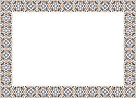 decorativo quadro, Armação com floral padronizar. elegante elemento para Projeto dentro Oriental estilo, Lugar, colocar para texto. floral fronteira. renda ilustração para convites e cumprimento cartões. vetor