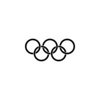 olímpico argolas vetor ícone
