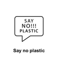 dizer não plástico vetor ícone
