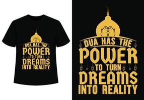 dua para Ramadã camiseta Projeto vetor