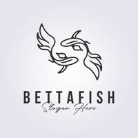 betta peixe ásia peixe logotipo vetor ilustração Projeto