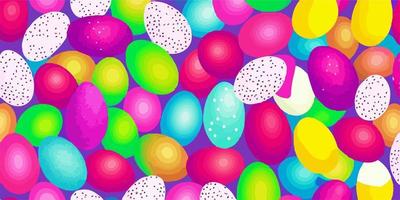 vetor Páscoa ovo coleção com diferente padrões e cores