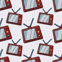 ilustração de padrão sem emenda de televisão analógica vetor