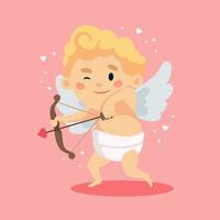 personagem de cupido fofo. ilustração vetorial feliz dia dos namorados em estilo cartoon vetor