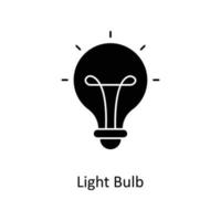 luz lâmpada vetor sólido ícones. simples estoque ilustração estoque
