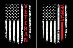 americano veterano bandeira Projeto vetor