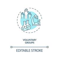 ícone do conceito de grupos voluntários vetor