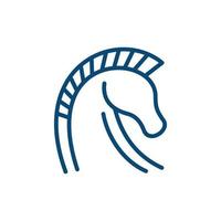 animal cavalo cabeça linha moderno criativo logotipo vetor