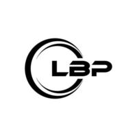 lbp carta logotipo Projeto dentro ilustração. vetor logotipo, caligrafia desenhos para logotipo, poster, convite, etc.