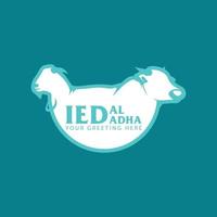 eid al adha logotipo vetor