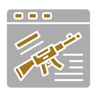 jogos arma de fogo vetor ícone estilo