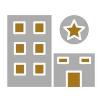 1 Estrela hotel vetor ícone estilo