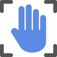 biométrico mão vetor ícone estilo