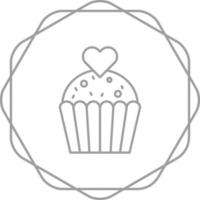 ícone de vetor de cupcake