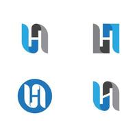 h logotipo hexágono ilustração ícone vetor