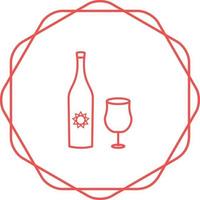 cálice e ícone de vetor de vinho