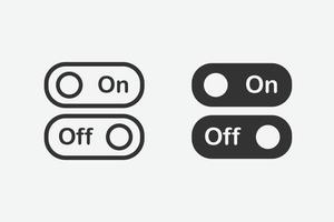 ícone ligado e desligado. botão alternar símbolo vetorial