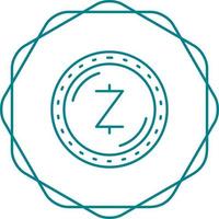 ícone de vetor de moeda zcash