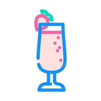 iogurte batido beber cor ícone vetor ilustração