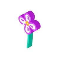 lilás flor Primavera isométrico ícone vetor ilustração