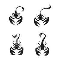 ilustração das imagens do logotipo do escorpião vetor