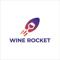 vinho foguete logotipo vetor