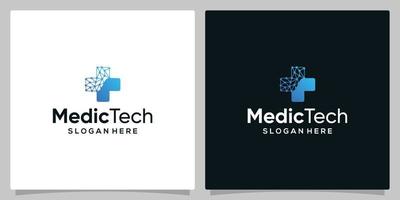 médico tecnologia logotipo Projeto modelo elemento, digital cuidados de saúde logotipo desenhos vetor