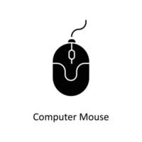 computador rato vetor sólido ícones. simples estoque ilustração estoque