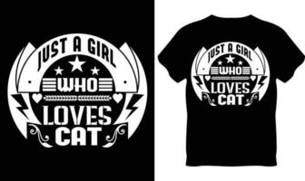 design de camiseta amante de gatos vetor