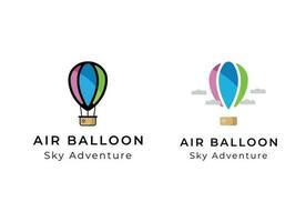 ar balão logotipo Projeto. ar ballon aventura logotipo vetor