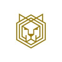 tigre cabeça vetor ilustração do linear estilo logotipo Projeto modelo