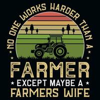 agricultor gráficos camiseta Projeto vetor