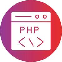 vetor Projeto php codificação ícone estilo