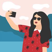 Vetor de ilustração de selfie