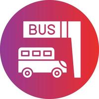 vetor Projeto ônibus Pare ícone estilo