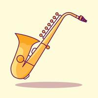 a ilustração do saxofone vetor
