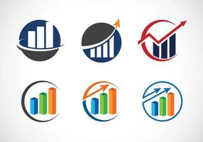 conjunto de modelos de vetor de design de logotipo de finanças e contabilidade