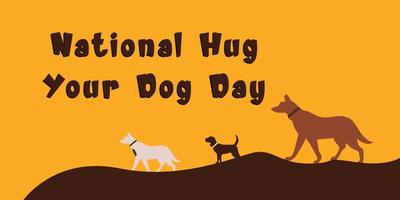nacional abraço seu cachorro dia vetor ilustração- abril 10 - EUA feriado