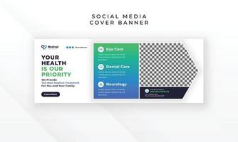 médico cuidados de saúde social meios de comunicação Facebook cobrir e rede bandeira modelo Projeto vetor