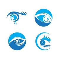 design de logotipo de vetor para cuidados com os olhos