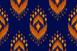 padrão sem emenda de ikat étnico em tribal. estilo americano, mexicano. impressão de ornamento geométrico asteca. vetor