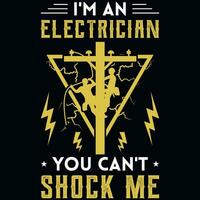 eletricista camiseta Projeto vetor