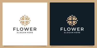 elegante flor logotipo Projeto abstrato. pode estar usava para beleza salões, decorações, boutiques, spas, ioga, Cosmético e pele Cuidado produtos. Prêmio vetor