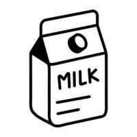 pacote de leite na moda vetor