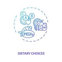 ícone do conceito de escolhas alimentares