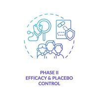 ícone do conceito de eficácia e controle de placebo vetor