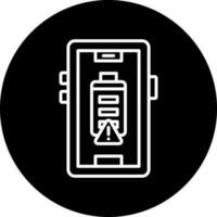 bateria alerta vetor ícone estilo