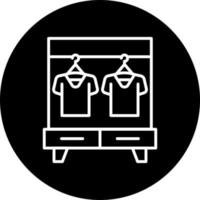 roupas prateleira vetor ícone estilo